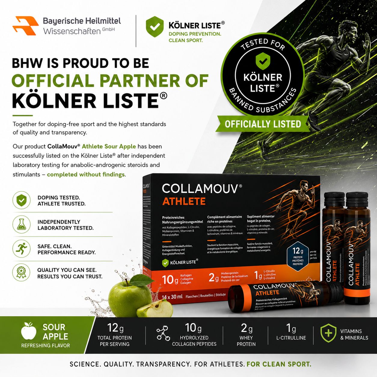 BHW ist offizieller Partner der Kölner Liste®; CollaMouv® Athlete ist gelistet.
